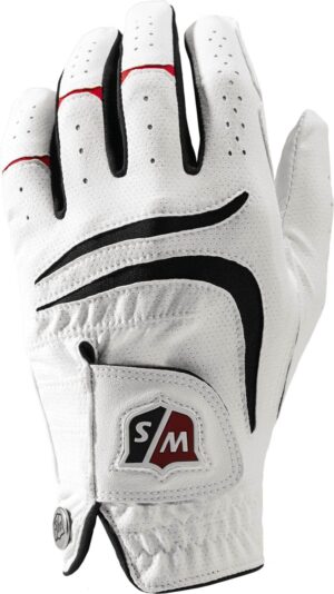 Wilson Staff Grip Plus Syntetisk Herre Golfhandske - Hvid - Højre - Str. M / L