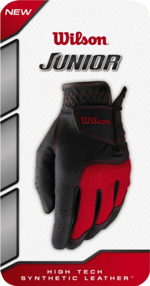 Wilson Staff Junior Syntetisk Junior Golfhandske - Black - Venstre - Str. L