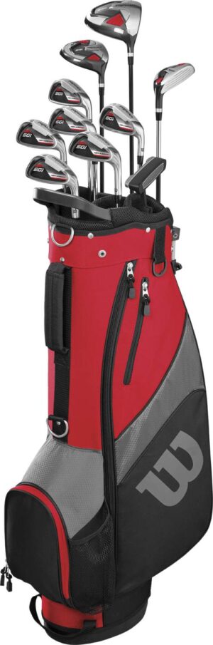 Wilson Staff Pro Staff SGI Herre Golfsæt - Black/Red - Hånd: Venstre - Indhold: DR, FW, 5H, 7-9, PW, SW, Putter (9 Dele) - Skaft: Wilson Staff Pro Staff SGI, Regular Flex, Grafit / Stål