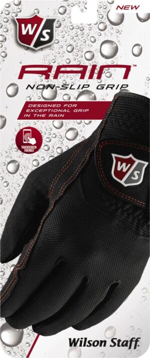 Wilson Staff Rain Regnvejr Herre Golfhandske - Sort - Par - Str. M